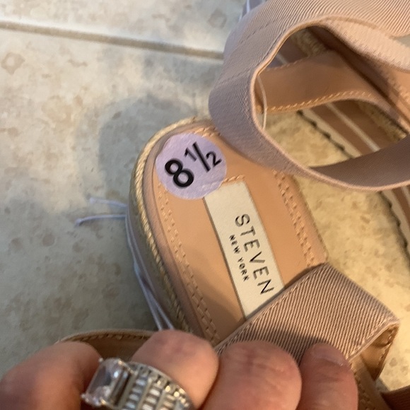 NWOT Steve Madden Kimmie Tan Espadrille Platform Sandal 8.5 Strappy Open Toe - Picture 6 of 9